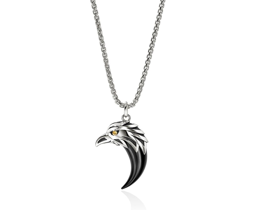 Legends Eagle Silver Pendant Necklace